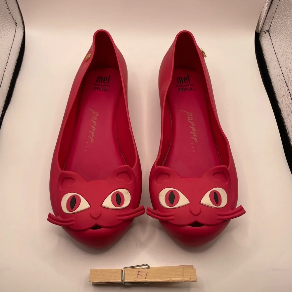 Mel Melissa Ultragirl kitty cat girls flats size 3
